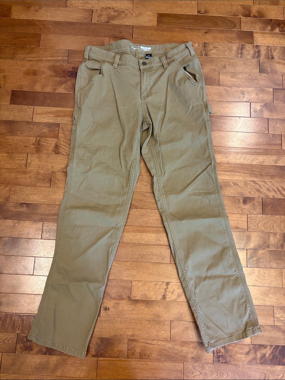 Carhartt Straight-Leg Utility Pants — Tan Women’s 8 - Picture 3 of 4